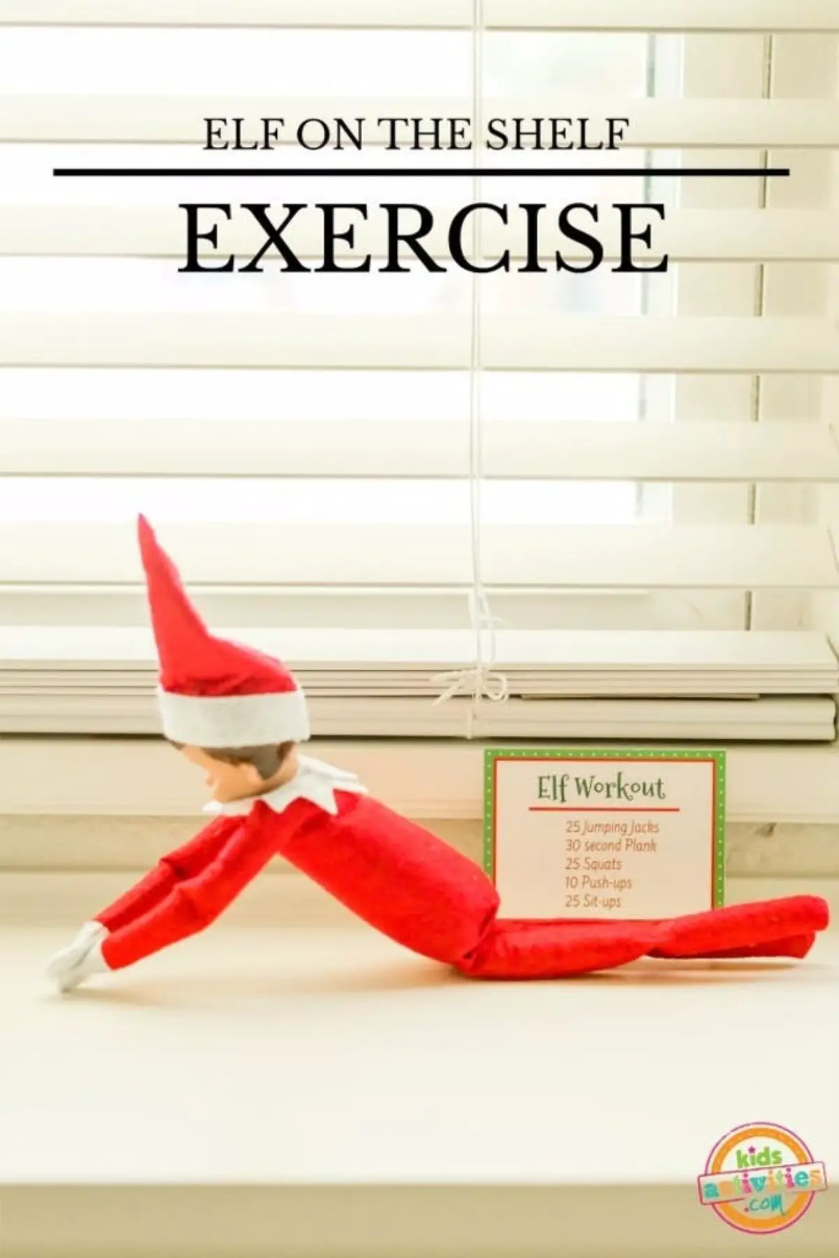 elf on the shelf working out