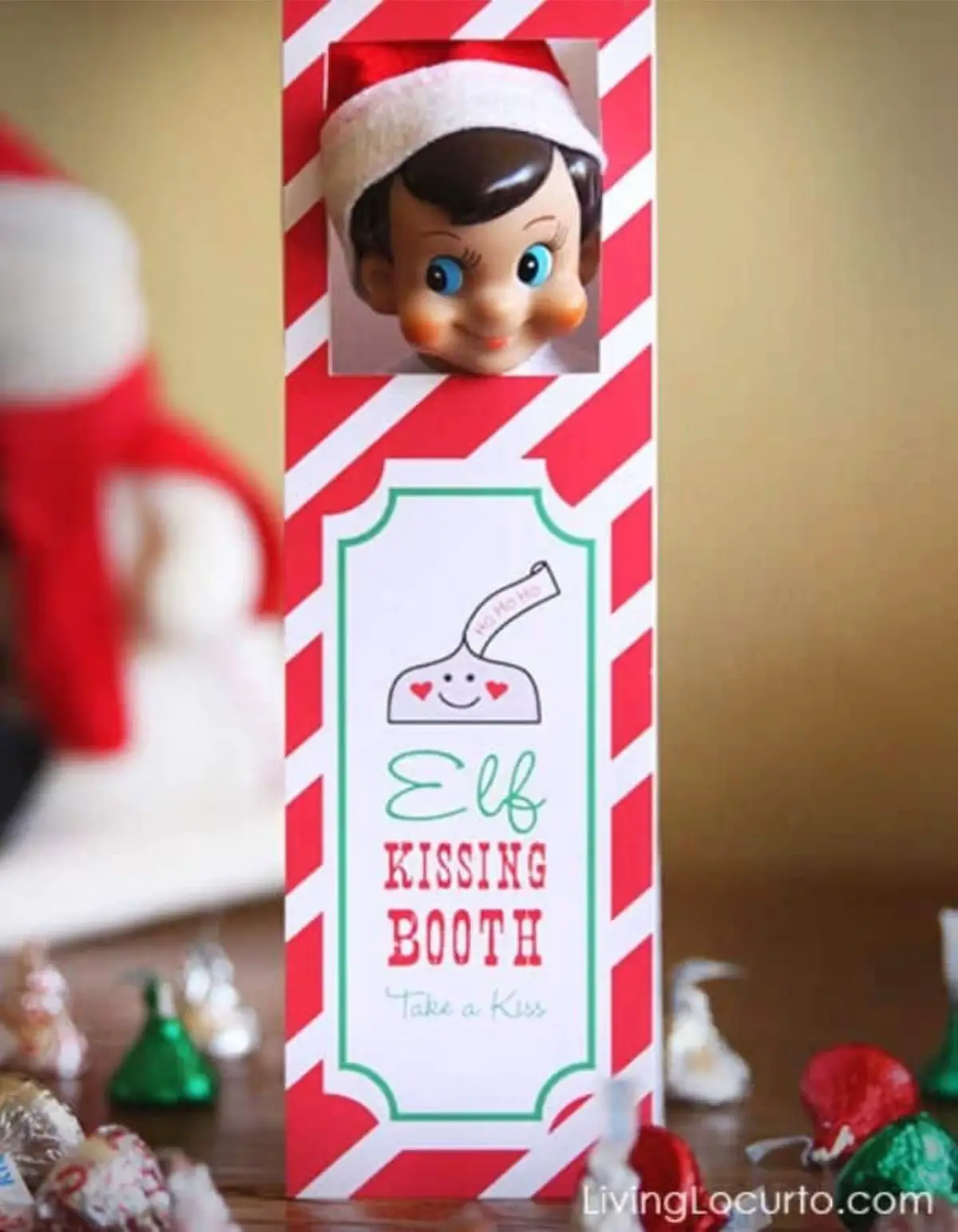 Kissing booth for elf on the shelf