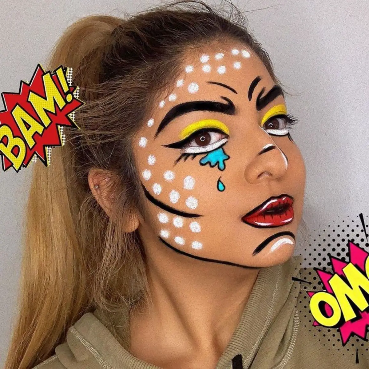 pop art face makeup idea