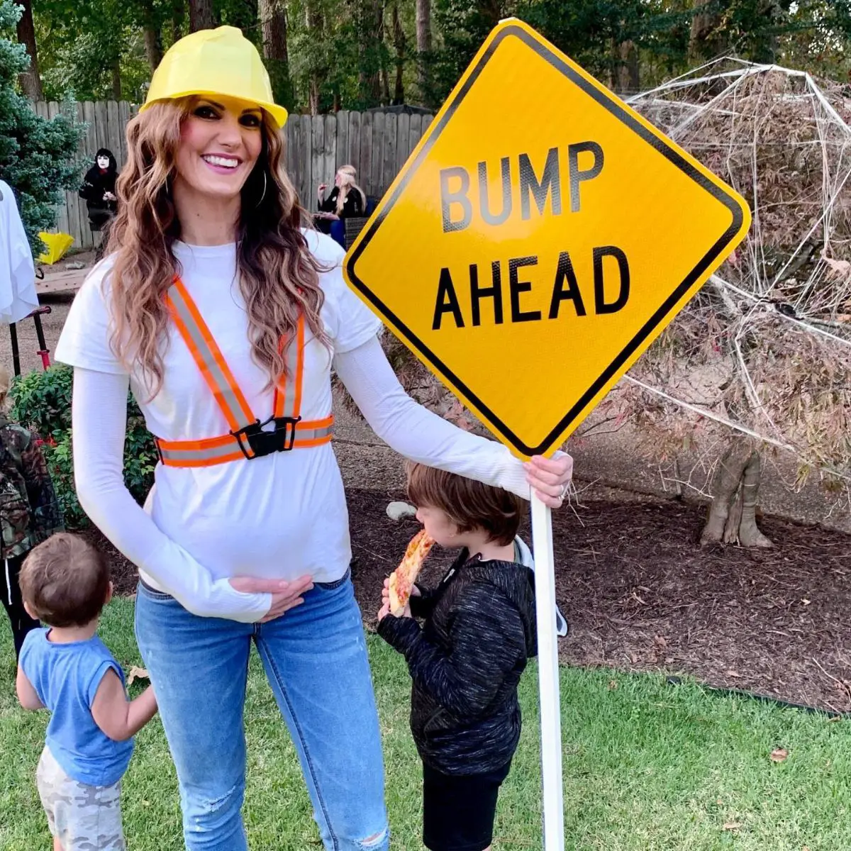 bump ahead construction worker maternity costume