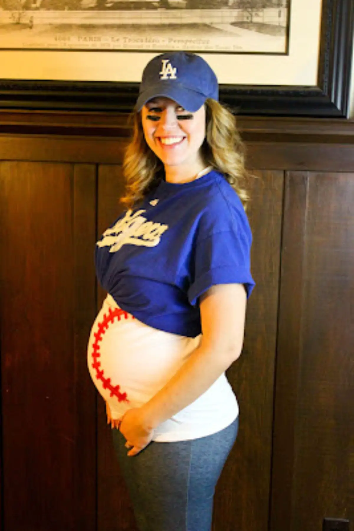 pregnant baseball costume