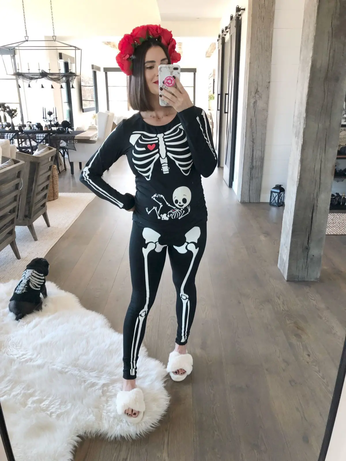 skeleton materntiy costume