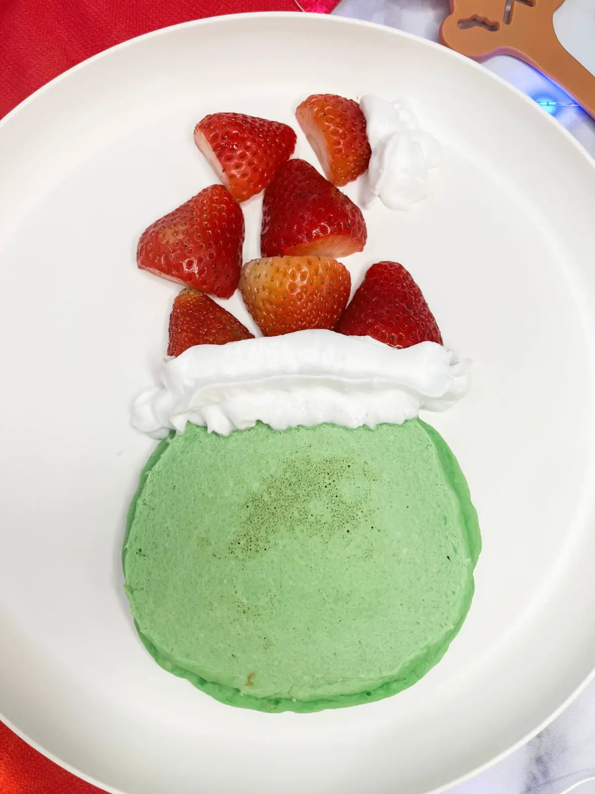 green santa grinch pancakes