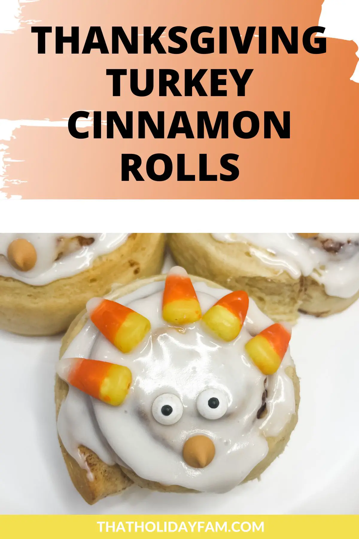 thanksgiving turkey cinnamon rolls